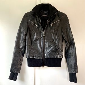 Express Faux Leather Moto Jacket